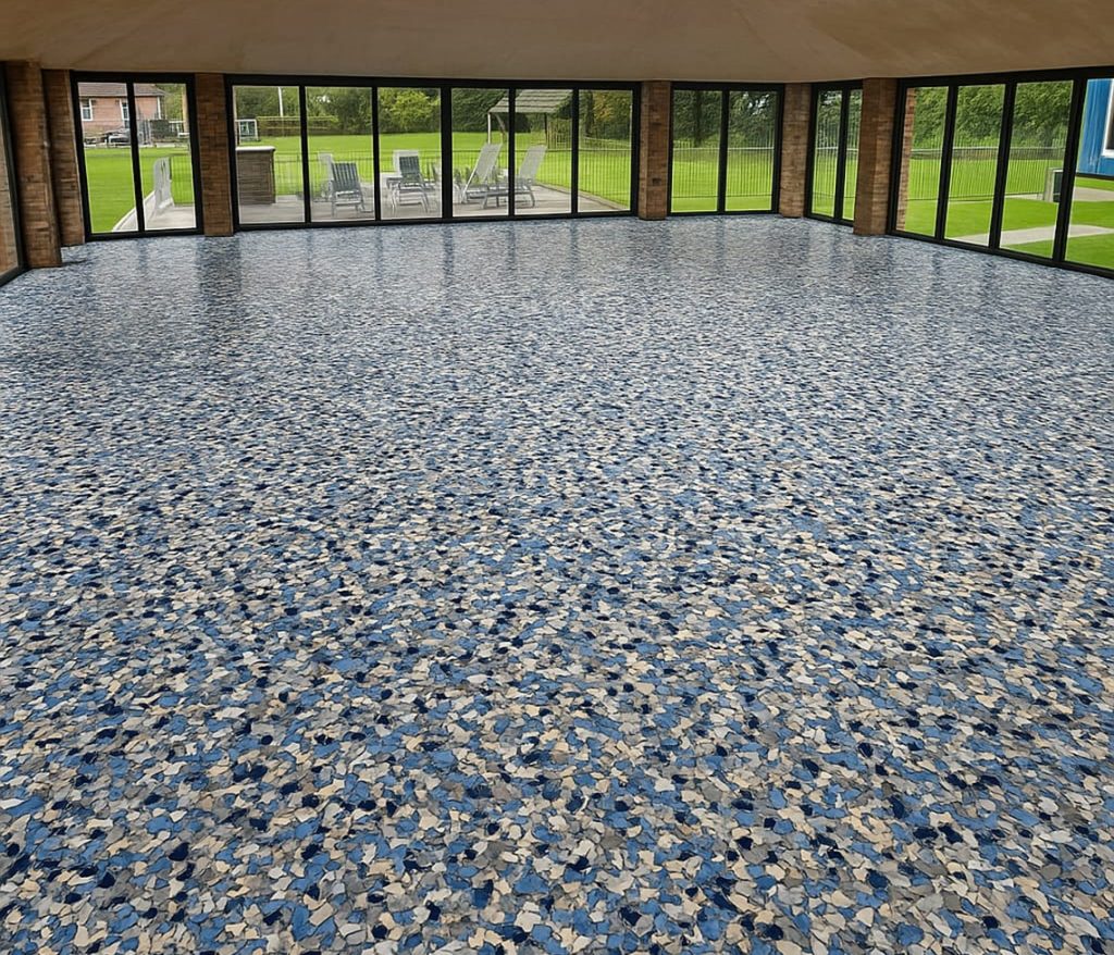 Stomp Floor Pattern Epoxy Flake Flooring – Industrial Epoxy Floor Coating